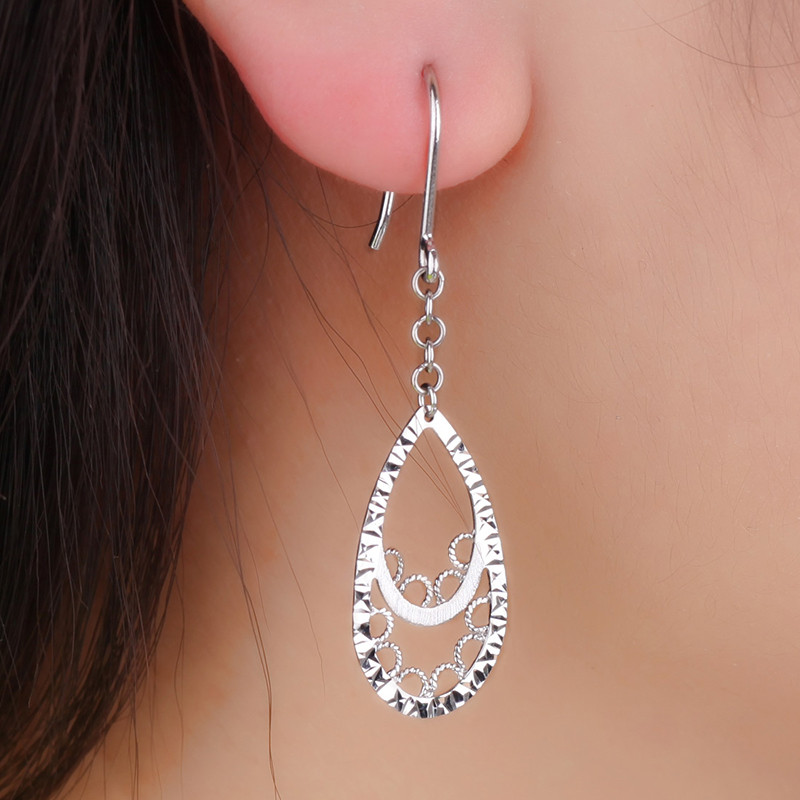 宝亨达铂金耳环 白金女款耳环 pt950白金时尚简约女士耳饰