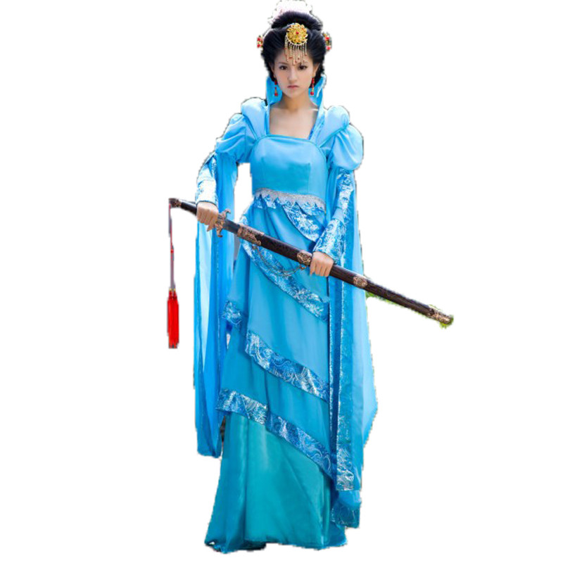 嘟嘟美倍尔 影视古装 女士古装演出服 表演舞蹈服 广袖流仙裙 龙葵