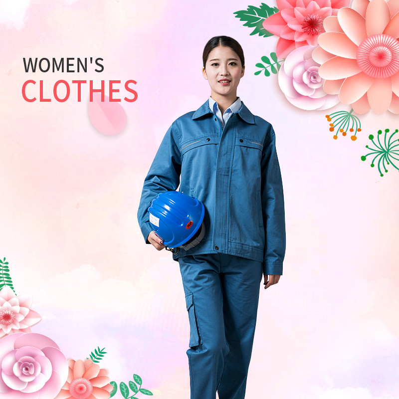 燕舞 女款春秋季长袖工作服,防静电服,全棉服,劳保服,长袖套装50件起