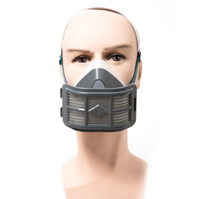 唐丰蓝色硅胶防尘口罩 PM2.5防护口罩 防工业粉尘打磨 防尘肺面具 木工电焊劳保面具