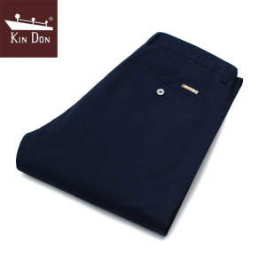 金盾(KIN DON)新款裤子男秋冬厚款男士直筒商务休闲裤 男修身男士西裤弹力冬季黑色长裤休闲裤男 西裤男