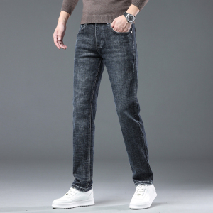 金盾(KIN DON)秋冬季款牛仔裤男宽松直筒弹力休闲长裤大码商务男裤男士裤子