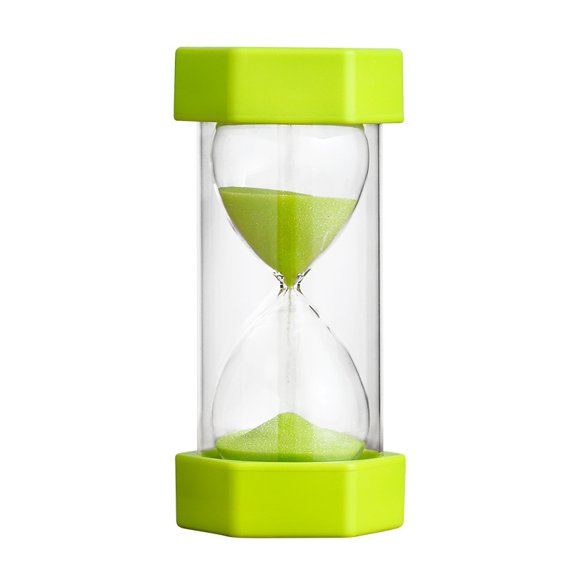 沙漏计时器3/20/30/60分钟时间漏斗儿童学习按时塑料防摔创意装饰摆件