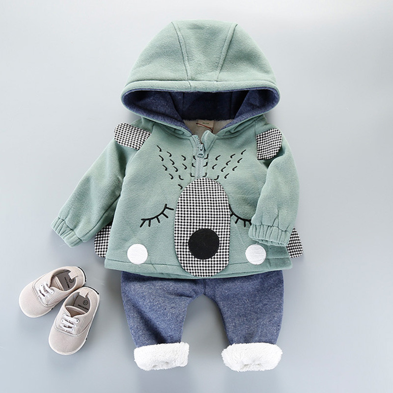新款宝宝冬装套装男0一1-3岁婴儿衣服棉衣套装