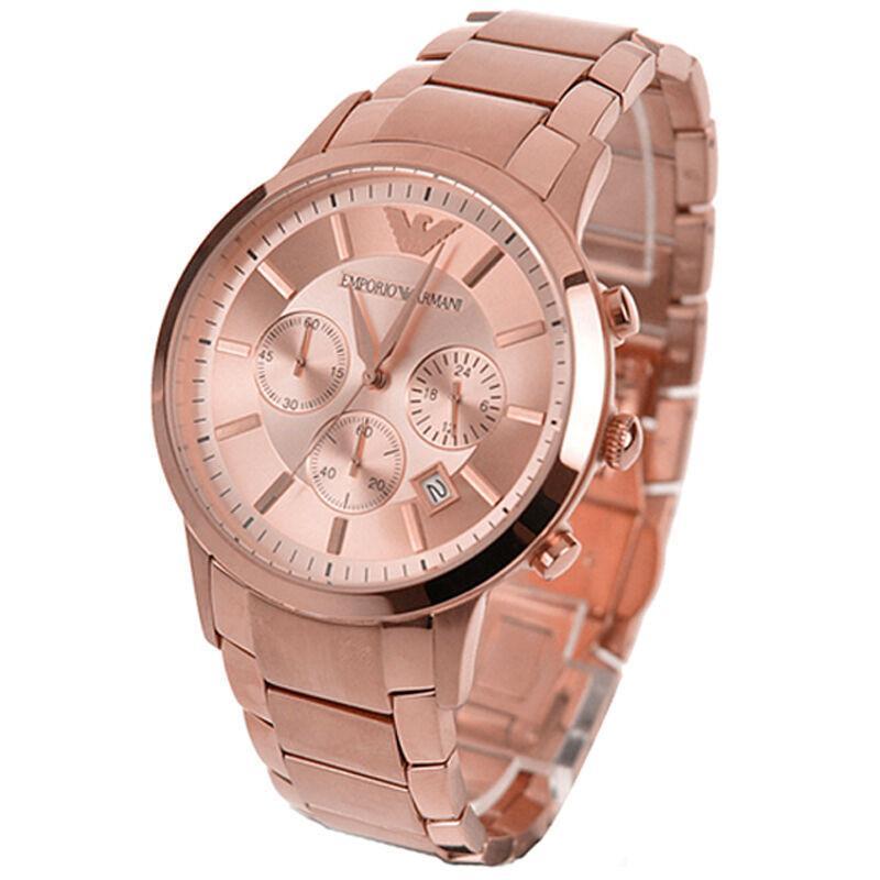 阿玛尼(armani)三眼六针圆盘钢带石英男士腕表ar2458