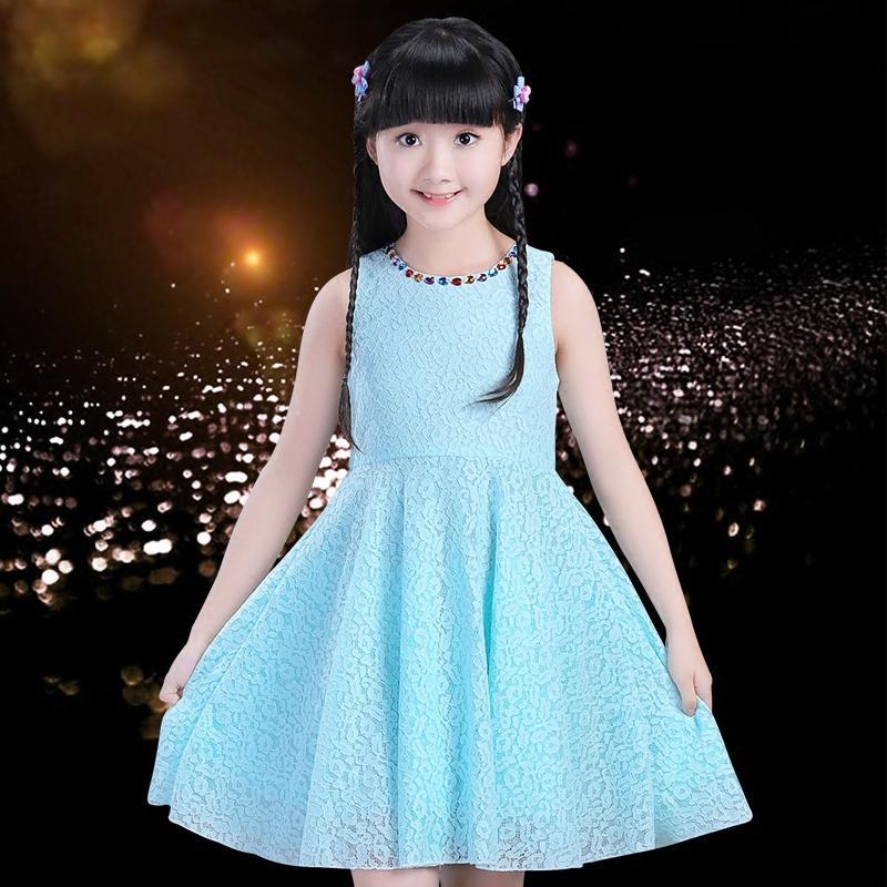 娉语女童装碎花公主连衣裙子儿童蕾丝休闲背带纱裙小孩女孩背心裙夏装