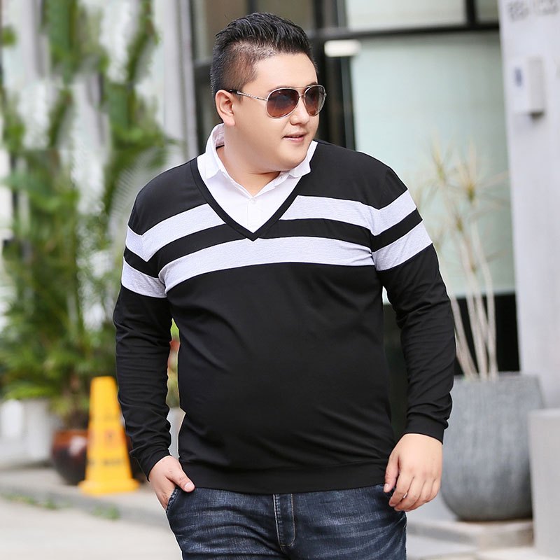 828新款200斤 胖子男夏装短袖T恤加肥加大码