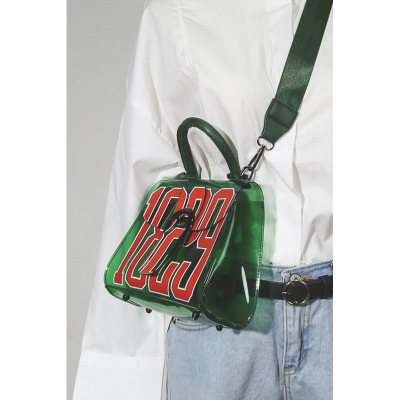 新款女包韩国ulzzang塑料包原宿风宽肩带斜挎包小透明包