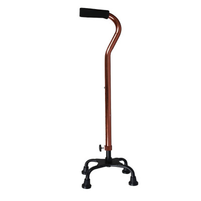 老人拐杖铝合金拐棍老年人手杖四脚防滑四角铝合金伸缩S05