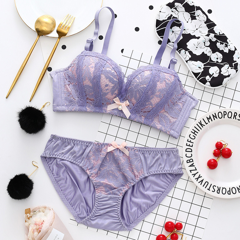 聚拢无钢圈少女 学生内衣内裤胸罩文胸套装女 性感823