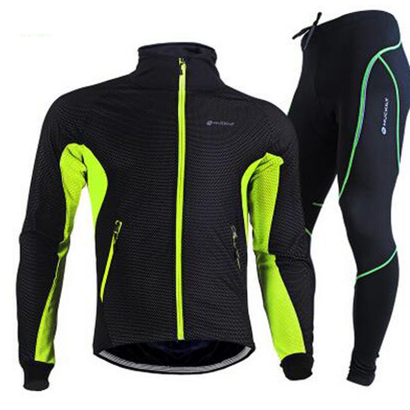 户外运动秋冬抓绒骑行服套装长袖保暖长裤男女户外装备