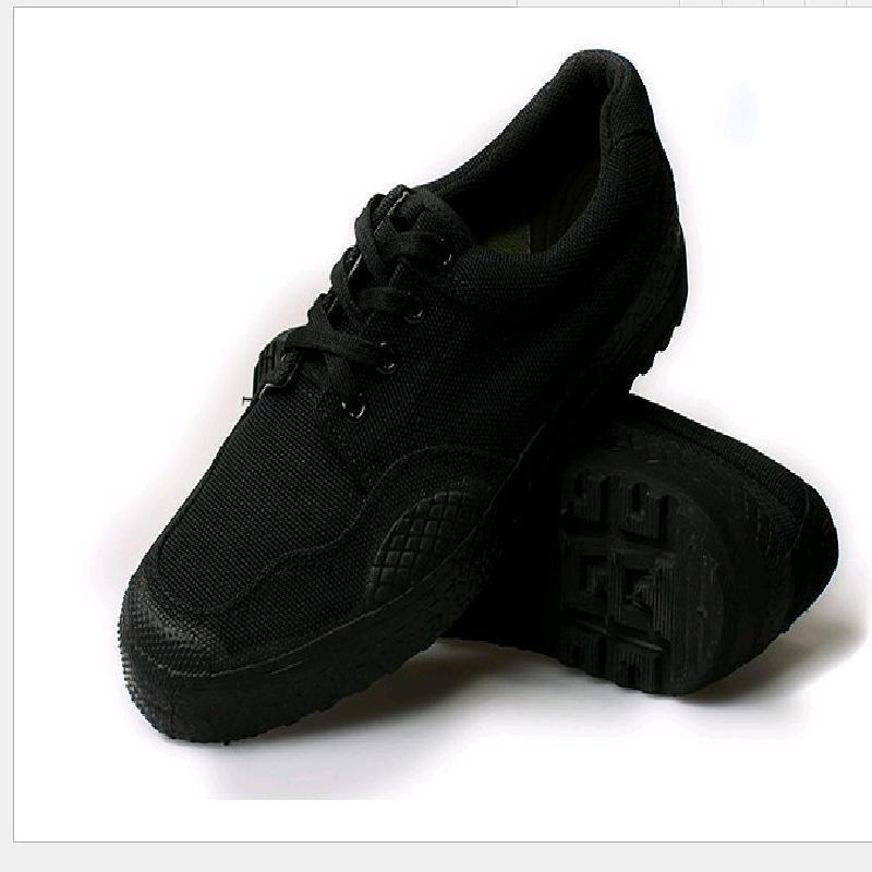 工装鞋作训男女迷彩解放鞋帆布军胶鞋白色