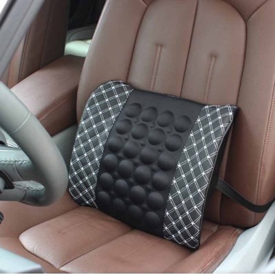 汽车腰靠电动按摩靠枕车用腰枕车载腰垫座椅靠背腰部支撑护腰靠垫货车腰靠汽车用品黑色白线腰靠神骐T20欧诺东南DX7风神