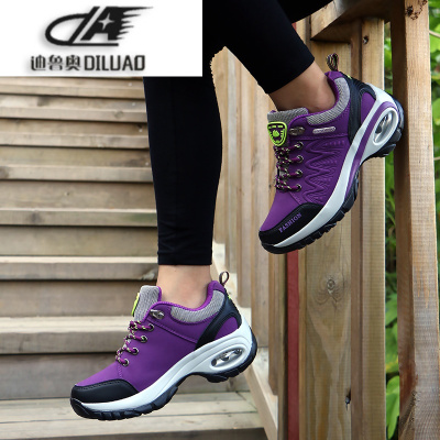 秋冬款中老年妈妈坡跟鞋气垫坡跟运动鞋女软底健步鞋女妈妈运动鞋