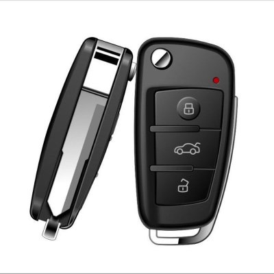 奥迪夜视车钥匙摄像头 迷你针孔会议取证 高清录像机 录音笔录音采纳课堂记录 暗访微型拍照录音夜视摄像机 8g内存