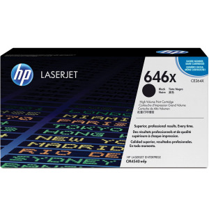 惠普(HP)CE264X 大容量黑色硒鼓 646X(适用Color LaserJet CM4540) 【CE264X(646X)/黑色17000页】