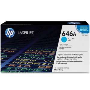 惠普(HP)CF031A 青色硒鼓 646A(适用Color LaserJet CM4540) 【CF031A(646A)/青色12500页】