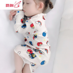 男女童睡裙连体睡衣1-3-7岁 婴儿宝宝夏薄款空调房服 费琳
