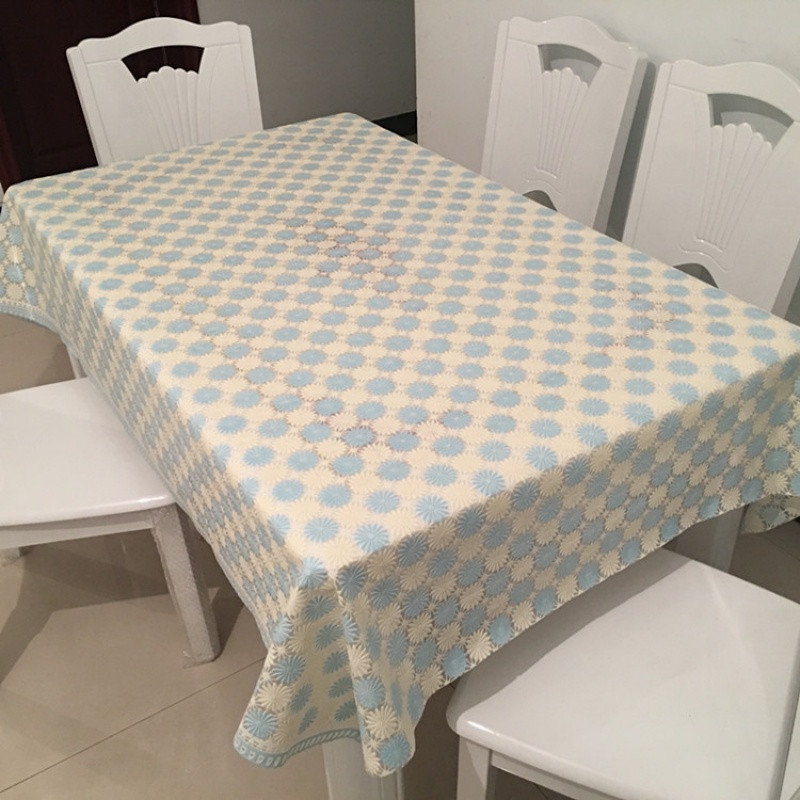 现代简约小清新塑料pvc桌布 餐桌茶几垫长方形防水防烫软质塑料