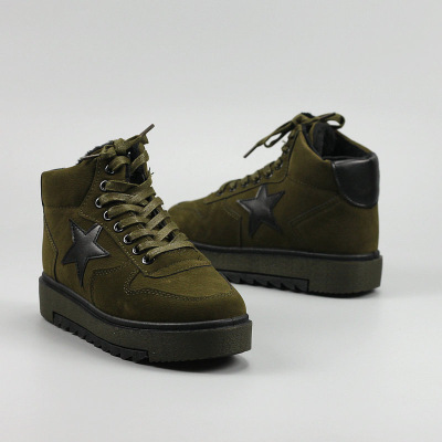 冬季新款女鞋加绒保暖棉鞋休闲鞋厚底短靴女韩版学生鞋子