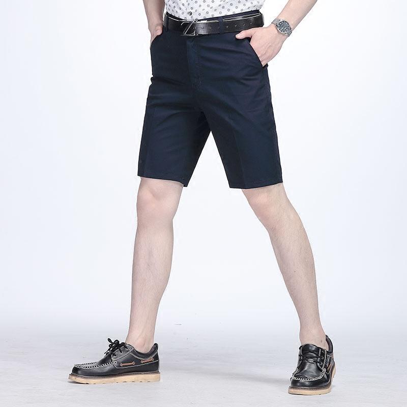 新款夏季薄款中老年胖子休闲马裤夏天中年爸爸五分西装短裤男加肥加大