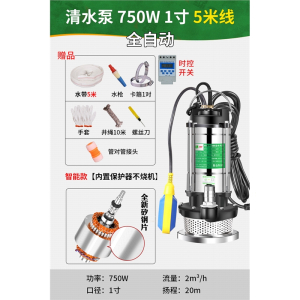 绿一家用不锈钢潜水泵污水泵高扬程水泵抽水220V农用灌溉抽水泵机