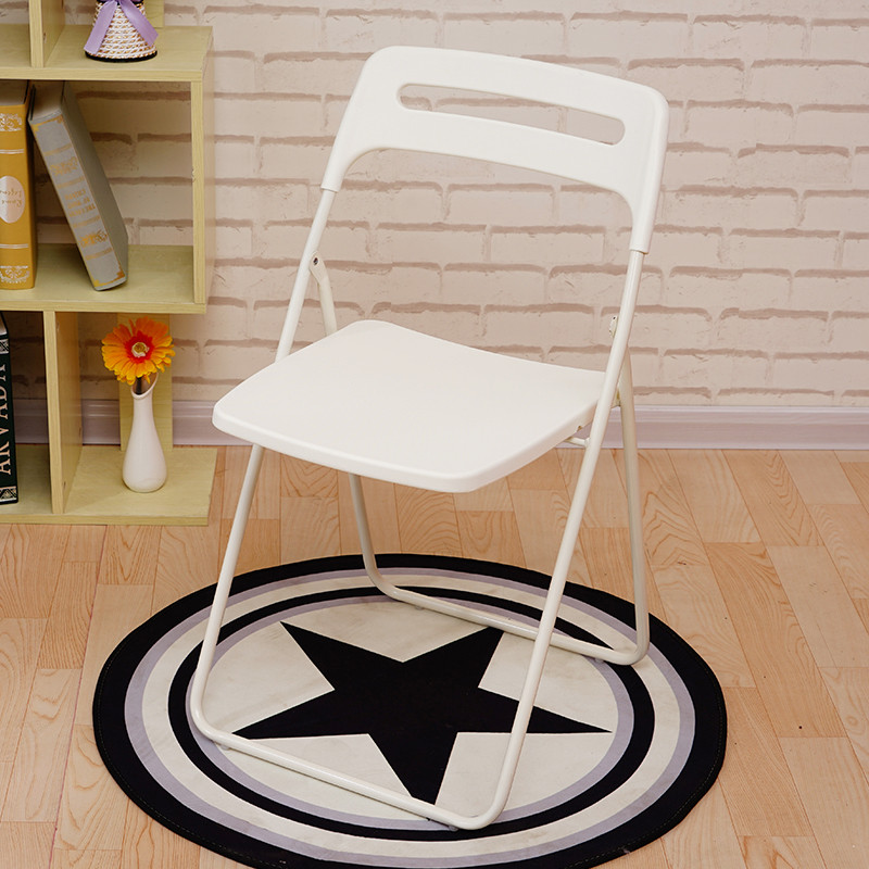 折叠椅子家用靠背简易学生寝室折椅办公室电脑椅北欧宜家风格餐椅