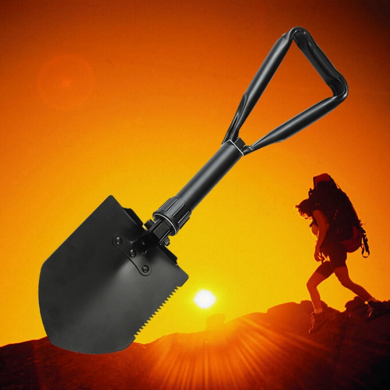 浩仪多功能大号工兵铲折叠铁锹户外求生工具铲雪铲子铁铲露营野外装备