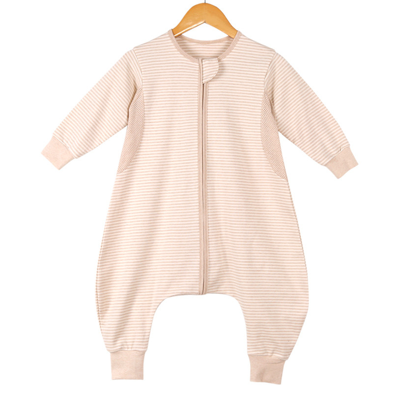 婴儿分腿睡袋彩棉宝宝睡袋春夏儿童防踢被纯棉夏季薄款