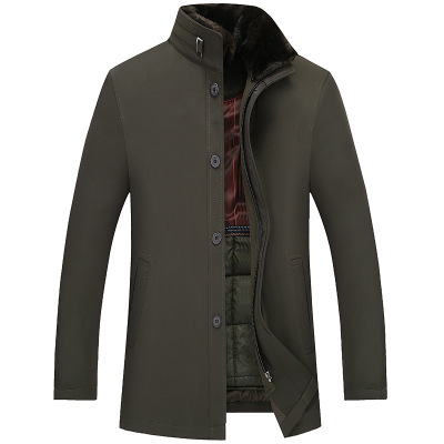 新款中老年棉衣男冬季男士外套中长款加厚保暖棉袄立领棉服爸爸装