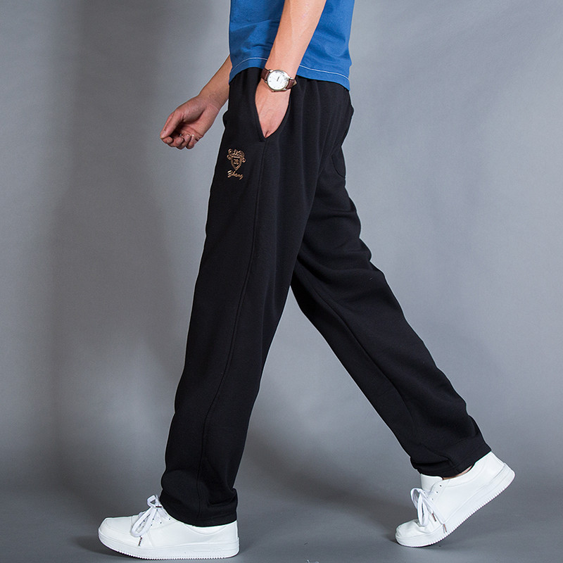 qmnz新款加绒加厚运动裤男长裤子弹力秋冬厚款保暖休闲裤男士冬天棉裤