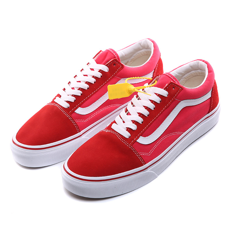 范斯vans新款男女鞋休闲鞋运动鞋红色经典款os低帮女鞋休闲运动滑板鞋