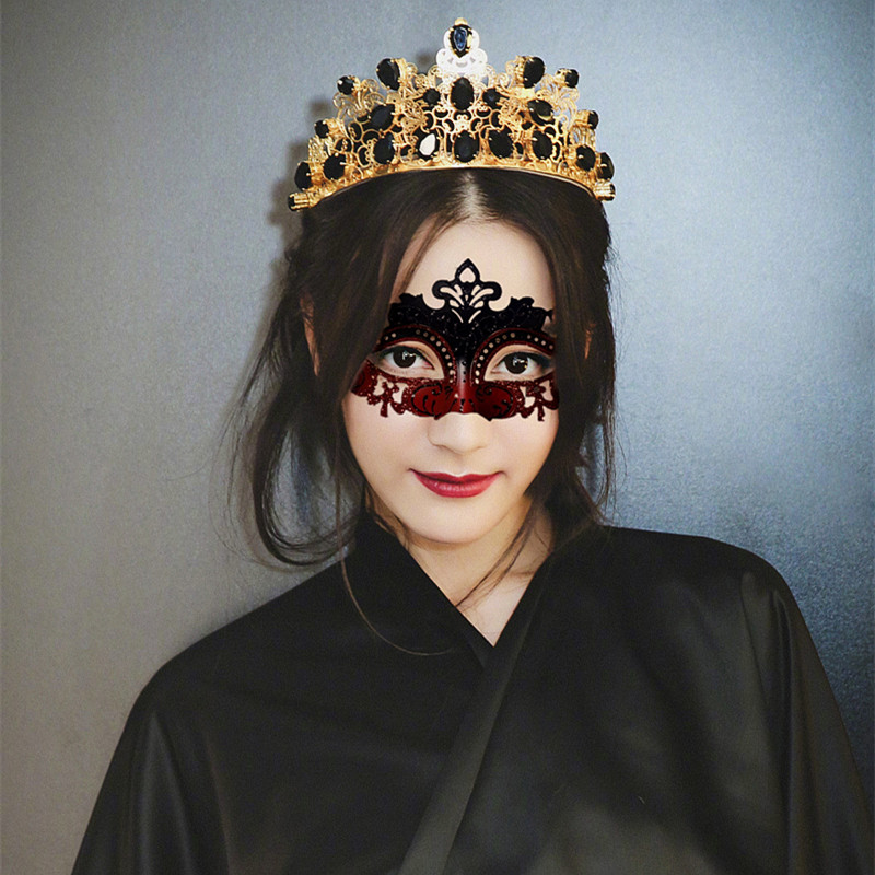 迪丽热巴星同款化妆舞会面具性感派对cos公主半脸女情趣面具