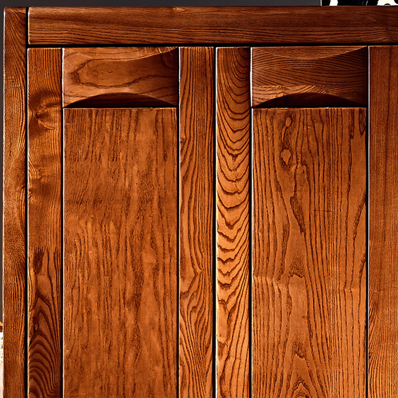 水曲柳衣柜实木衣柜卧室组合现代简约5门大衣柜中式家具衣橱