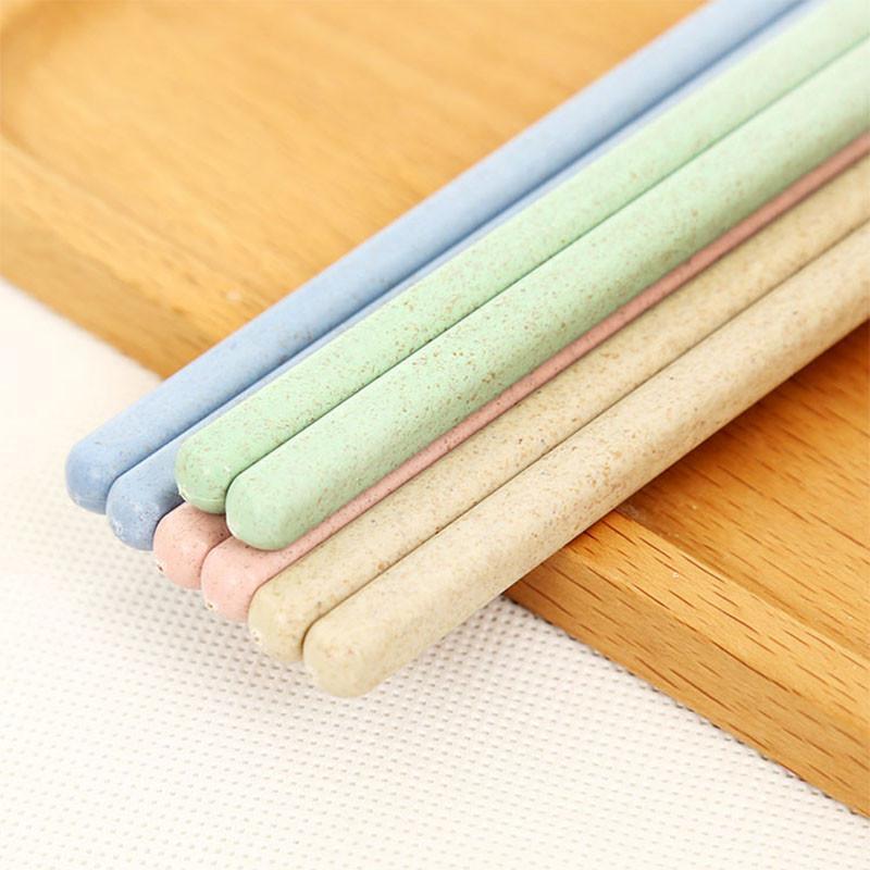 小麦秸秆便携防滑抗菌筷子 实用筷子4双装 可降解筷子 环保筷21cm