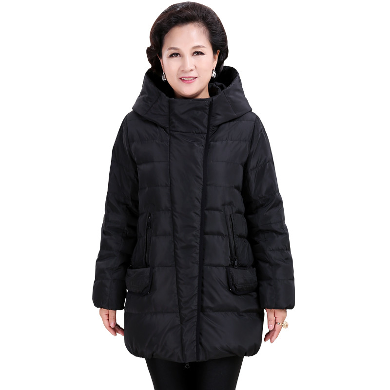【天天特价】中老年羽绒服女中长款妈妈装韩版保暖外套50岁中年女