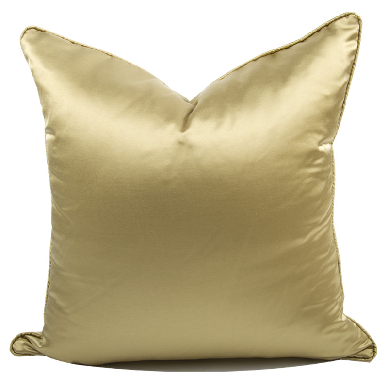 新古典中式欧式东南亚绸缎滚边样板间客厅沙发方形抱枕靠包靠垫套