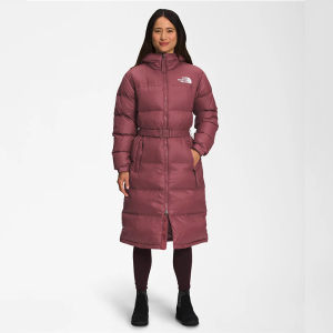 北面The North Face女士羽绒服Nuptse系列700填充 冬季保暖 轻质舒适 束带长派克大衣