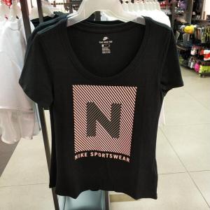 特卖 NIKE耐克女装夏秋新品女子休闲舒适针织圆领短袖T恤876167-010 D