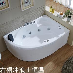 浴缸亚克力独立式三角扇形浴盆家用小户型浴池嵌入式欧式盆波迷娜BOMINA
