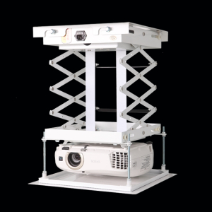 投影仪吊架伸缩电动支架升降机1米1.52m超薄遥控通用古达吸顶伸缩隐藏投影机电动支架配件