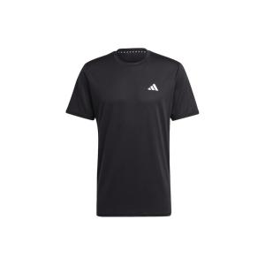Adidas阿迪达斯 纯色Logo标志速干运动健身圆领短袖 正肩袖T恤 男款 休闲百搭 个性潮流 舒适透气IC7428