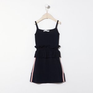 [2件2折价:46]米喜迪mecity童装春新款女童时尚休闲吊带毛织连衣裙