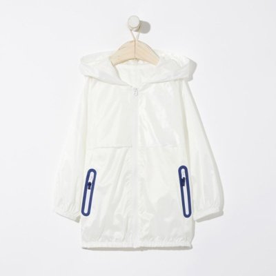 [99元3件]米喜迪mecity童装夏新款男童轻薄防晒服皮肤衣中长款连帽外套