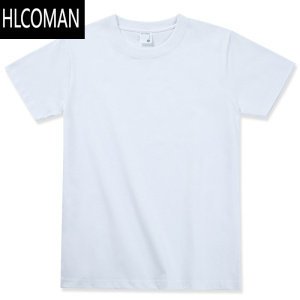 HLCOMAN美式320g短袖t恤男士宽松纯白色打底衫2024新款衣服夏季