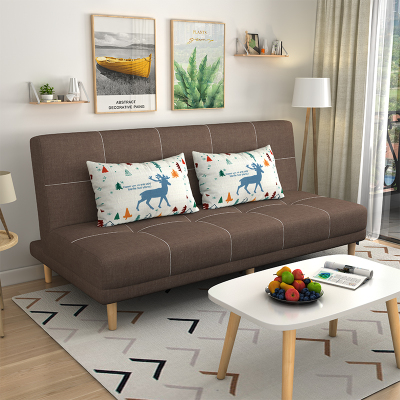 北欧布艺沙发床两用可折叠小户型闪电客现代简约多功能双人懒人沙发