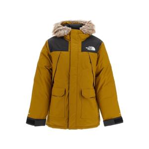 THE NORTH FACE 北面 男士羽绒服 土黄色保暖防风耐磨连帽夹克户外外套 NF0A5GJF-5HO