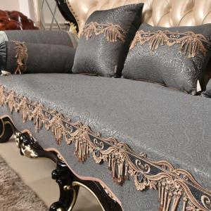 森美人沙发垫欧式四季通用防滑布艺美式实木沙发坐垫套客厅