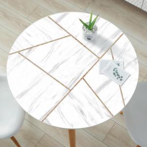 家柏饰(CORATED)圆桌桌布PVC软塑料玻璃防水防油防烫免洗 圆形餐桌垫家用茶几台布