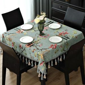 家柏饰(CORATED)新中式正方形桌布家用餐桌布盖布客厅茶几八仙桌台布布艺四方桌布